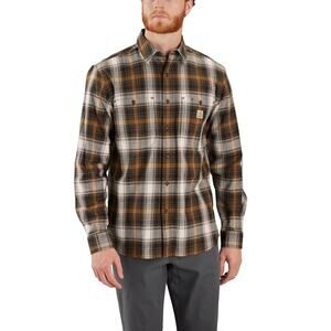 Carhartt Men's Long Sleeve Button-Down Plaid Shirt - Size L